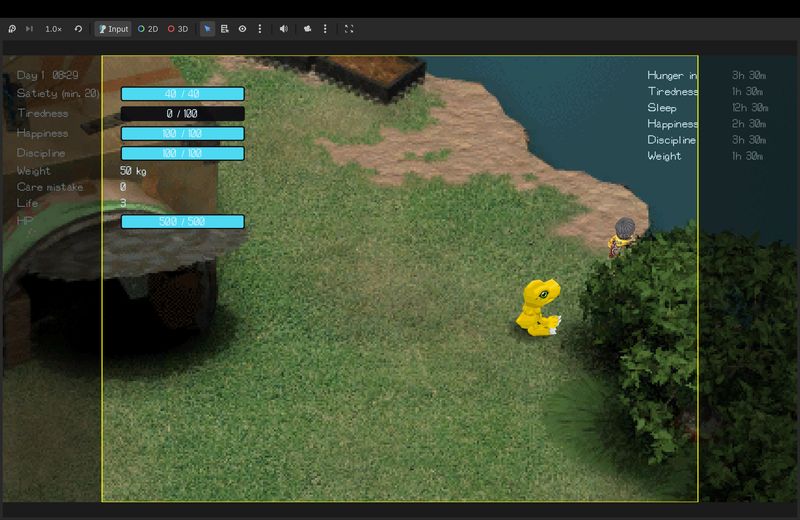 Player behind a foreground building